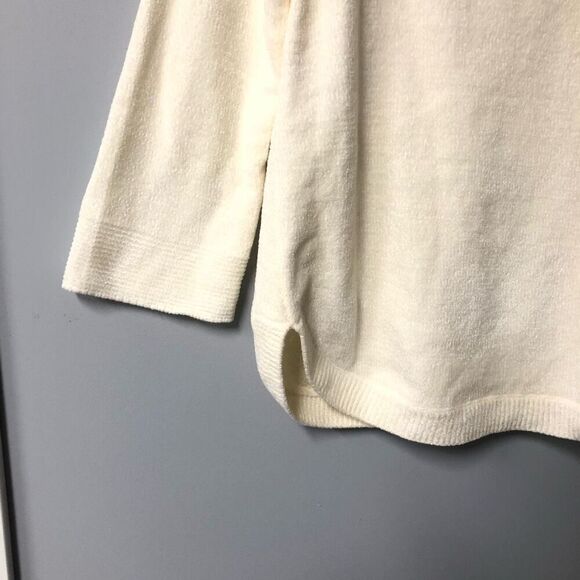 soft surroundings soft winds cowl neck sweater ivory fuzzy super soft - Picture 7 of 12